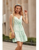 Rochie delicata cu decolteu plic, menta PR3200 - Magazin online - Boutique